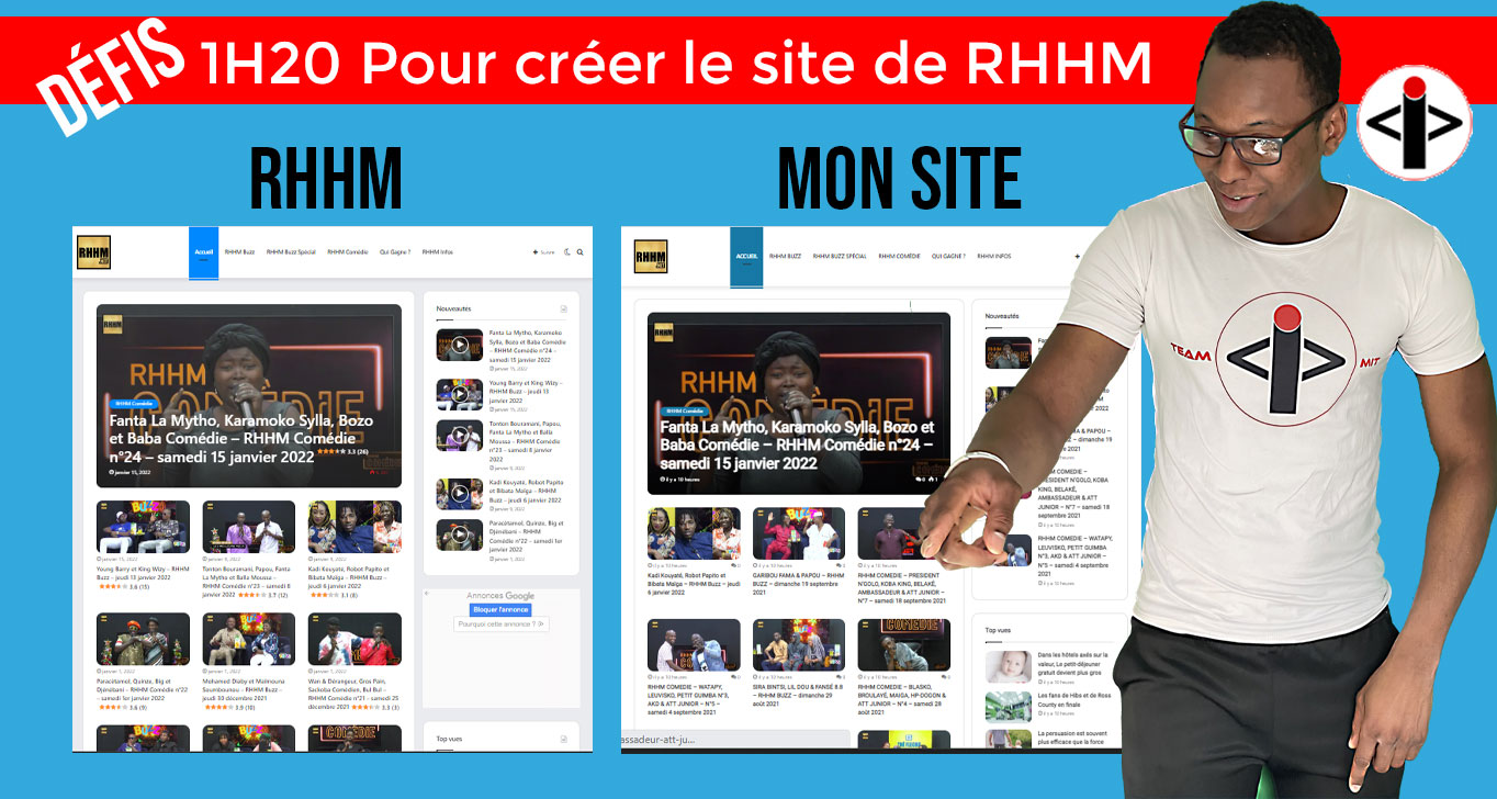 Lire la suite à propos de l’article Défis – Créer le site de RHHM en moins de 1H20